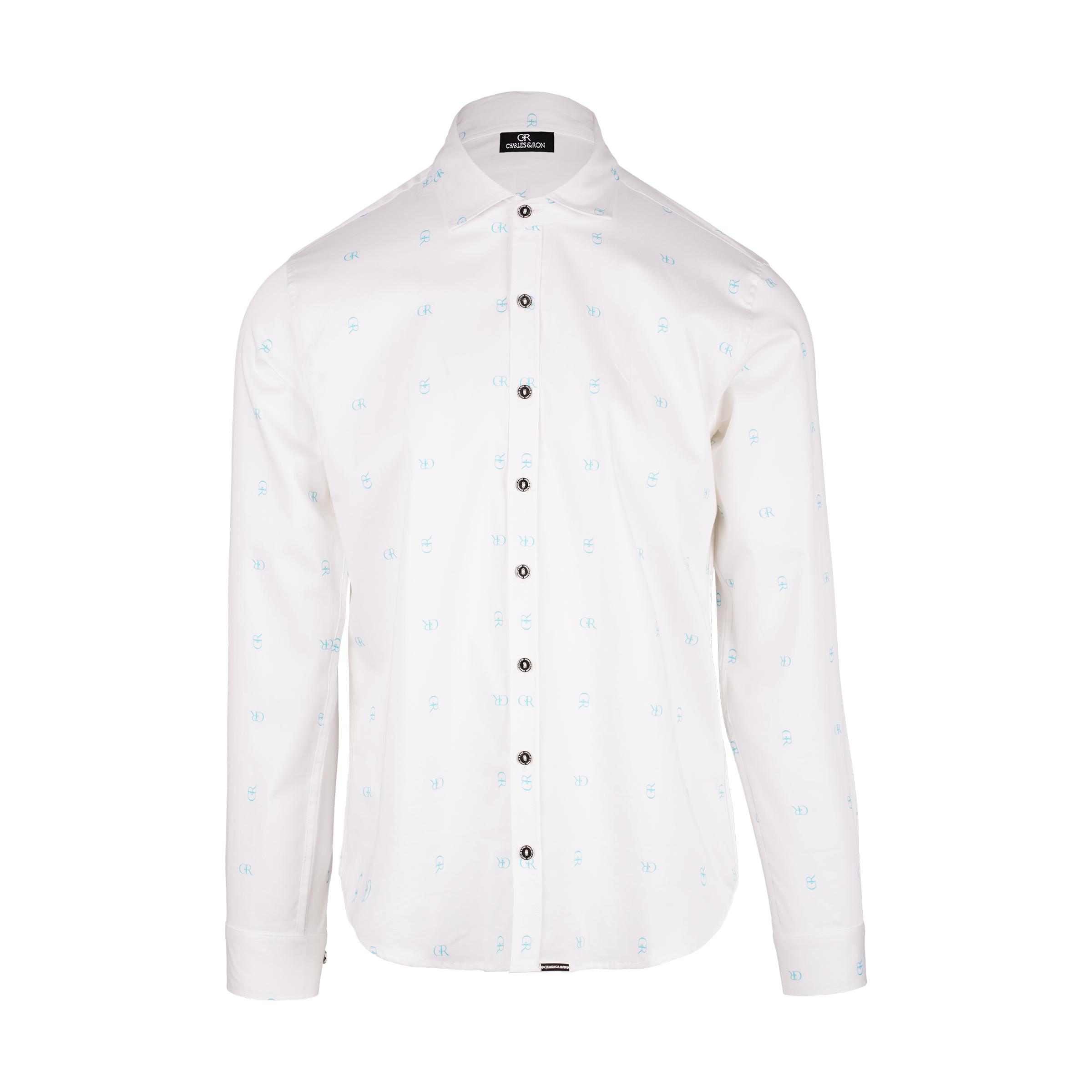 Michael shirt-logo print - White/blue, Xs